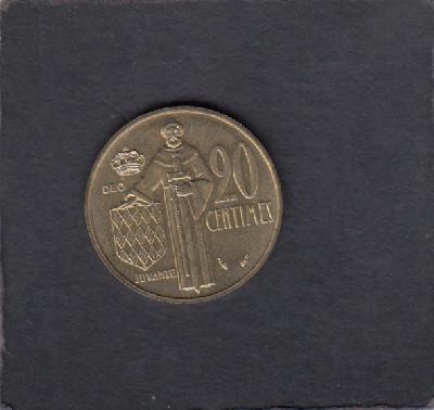 Beschrijving: 20 Centimes  RAINIER III 